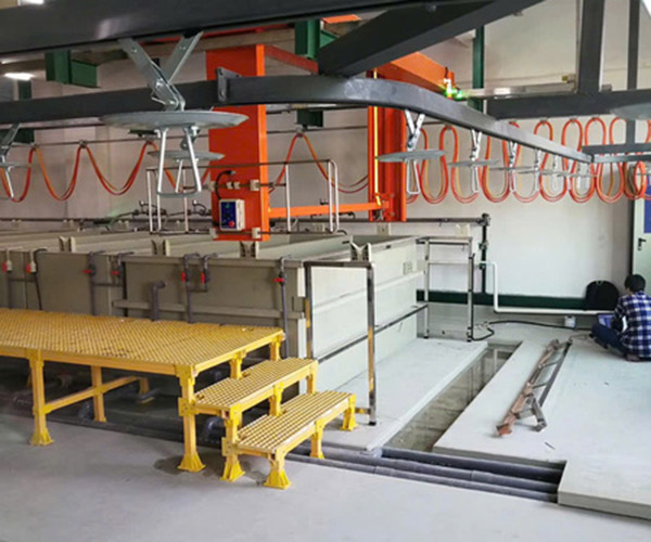Automatic and manual production line for aluminum oxide